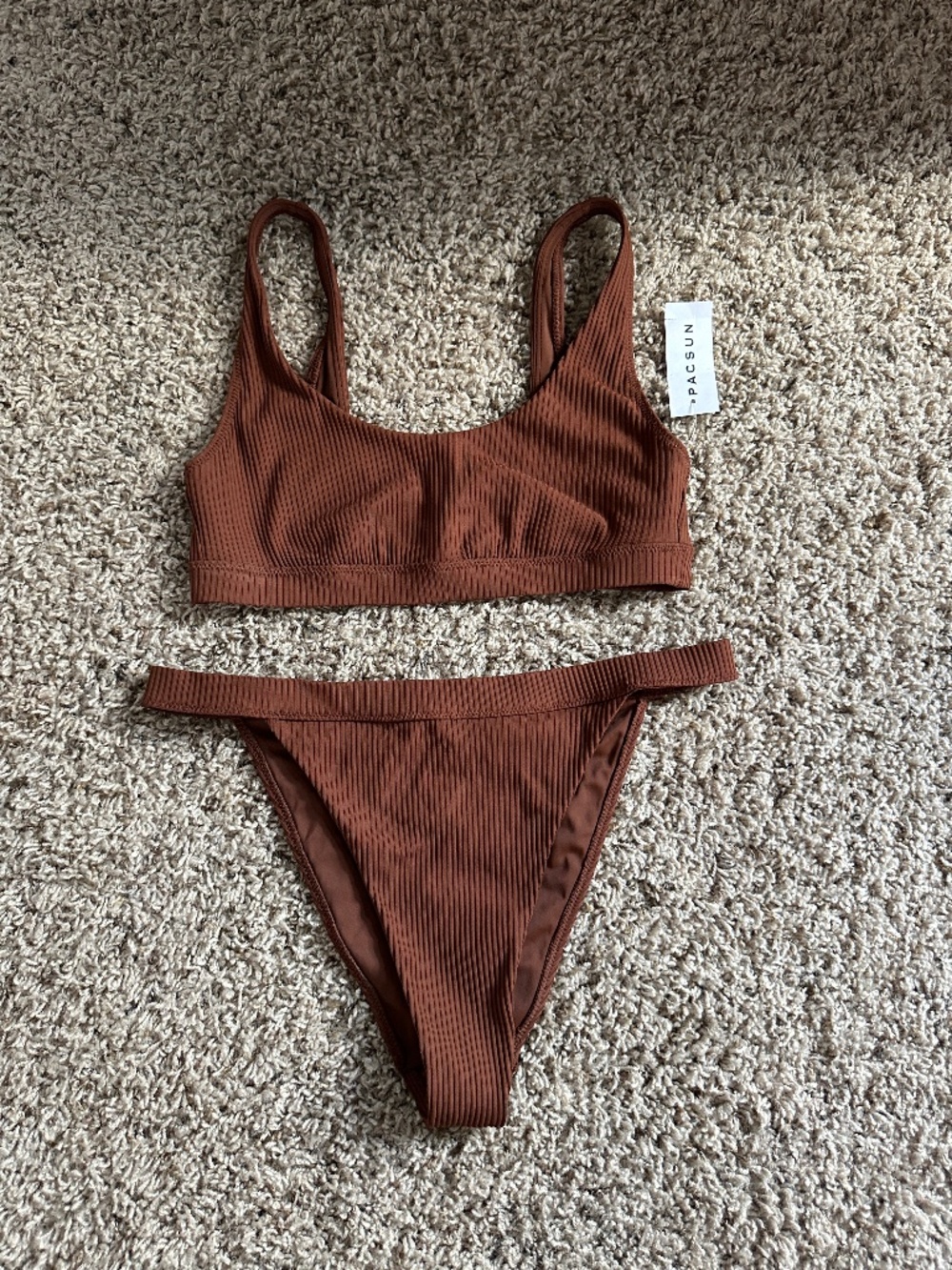 PacSun Brown High-Waisted Bikini Set – S/M | NWT